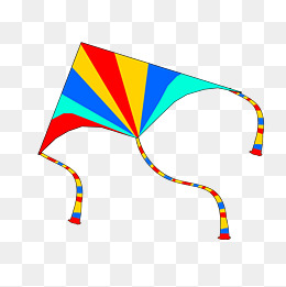 手绘高飞的风筝插画