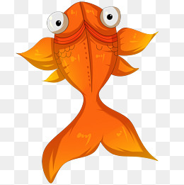 黄色的小鱼风筝插画