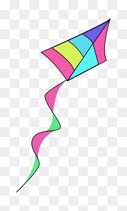 彩色的风筝手绘插画