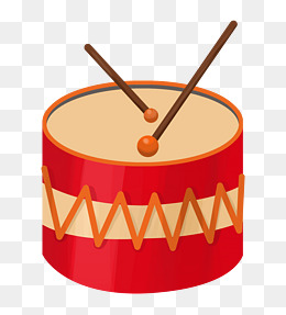 漂亮的锣鼓手绘插画