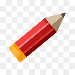 手绘红色铅笔插画