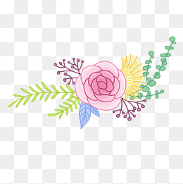 手绘花朵小清新标题装饰