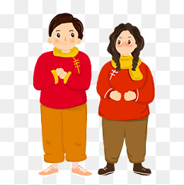 手绘卡通人物免扣