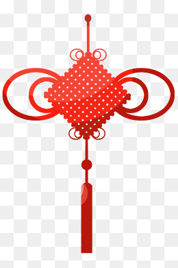 新年中国结手绘插画