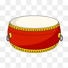 手绘敲鼓乐器插画