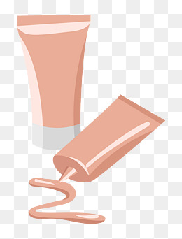 手绘粉色粉底液插画