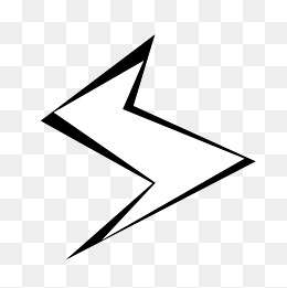 黑白闪电不规则免扣