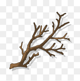 卡通手绘枯树枝图