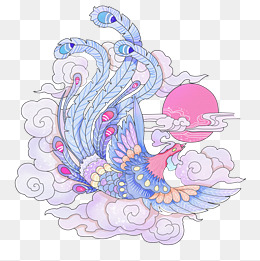 凤凰神鸟传统祥瑞百鸟之王喜png