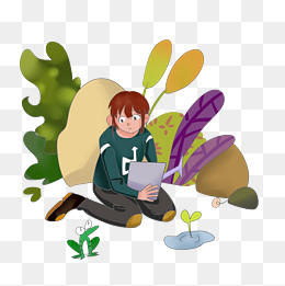 萌芽种子插画设计