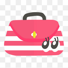 棕色卡通公文包免抠图