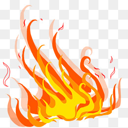 手绘大火火焰插画