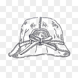 创意蓝色渔夫帽插画