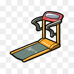 健身器材跑步机插画