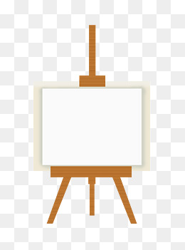 卡通白色的画画画板免抠图