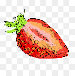 草莓切开的样子怎么画图片
