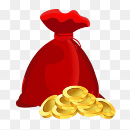 卡通钱袋金融插画