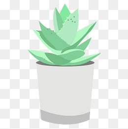 卡通芦荟植物盆栽免抠图