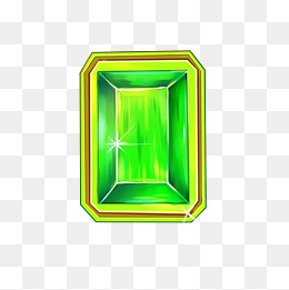 绿色的宝石手绘插画