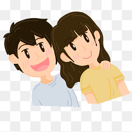 可爱的兄妹免抠图