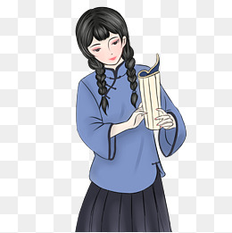 黑色的民国学生帽插画