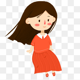 红色裙子的女孩免抠图素材图片免费下载_高清psd_千库网(图片编号