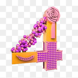 c4d创意立体数字4