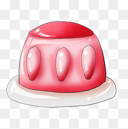 卡通粉色布丁插画