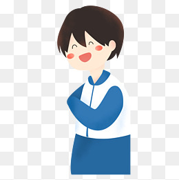 小男孩穿着校服免抠图