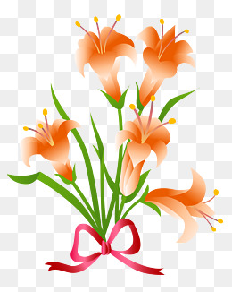 矢量手绘卡通花束