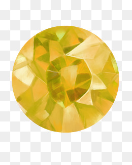 手绘黄色宝石插画