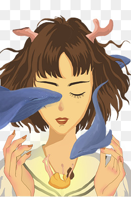 卡通手绘手托梦幻城堡