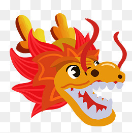 中国传统龙头侧面形象