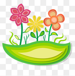 红色的卡通水墨花朵免扣图素材图片免费下载_高清psd_千库网(图片编号