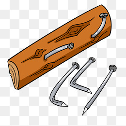 黄色的钉子装饰插画