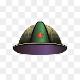 军事迷彩帽子插画