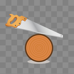 黄色锯子工具插画