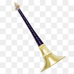 卡通黄色唢呐插画