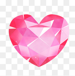 粉色爱心宝石插画