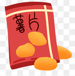 一袋美味薯片插画