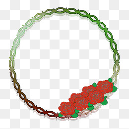 荆棘玫瑰边框png素材