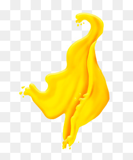 唯美的黄色液体插画