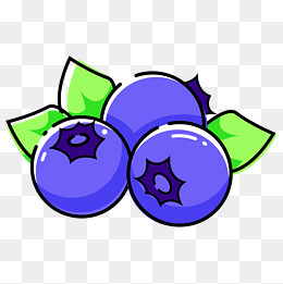手绘卡通蓝莓png