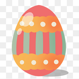 可爱彩色鸡蛋复活节