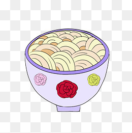 特色面条卡通插画