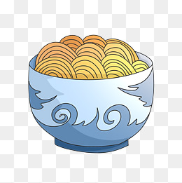 特色面条卡通插画