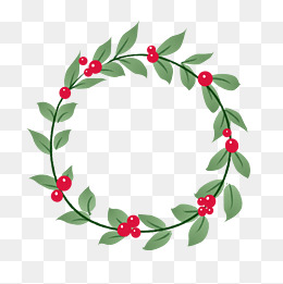 清新可爱樱桃花环免抠插图