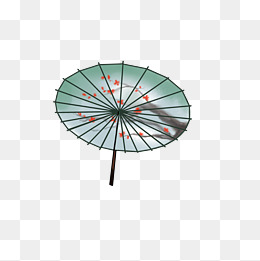 棕墨古风雨伞png图片素材