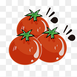 西红柿烧烤的插画