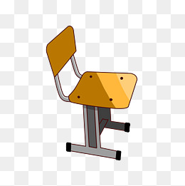 红色折叠座椅插画